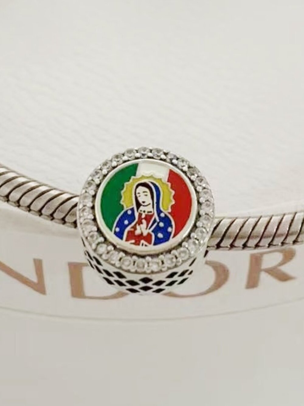 PANDORA Mexico Exclusive Guadalupe Mexican Flag Charm